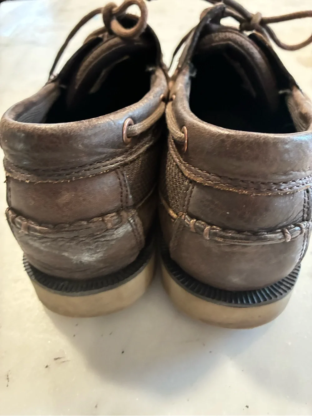 Timberland 71024 Men Brown Moc Toe Leather Boat Slip On Shoes Size 9 M